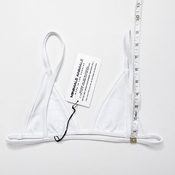 MINIMALE ANIMALE White Bikini Lucid Top (No Tag) & NWT Wall Street S Bottom - Picture 12 of 15